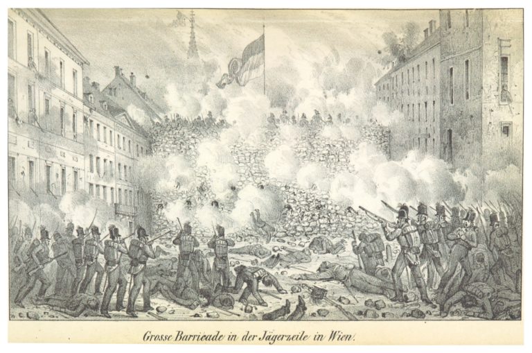 Wien im October 1848 p043 Grosse Barricade in der Jägerzeile